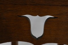 M. H. Baillie Scott Attributed, an Arts & Crafts Oak Chair with Stylized Floral Cut-outs - Thumbnail 13