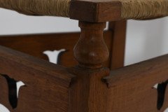 M. H. Baillie Scott Attributed, Arts & Crafts Oak Chair with Stylised Floral Cut-outs - Thumbnail 14