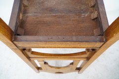 Alfred Waterhouse, attributed. For James Lamb. A Gothic Revival Oak Hall Chair - Thumbnail 16