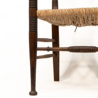 William Birch. Arts & Crafts Oak Rush Seat Armchair Professionally Re-rushed - Thumbnail 13