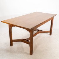 Gordon Russell, Arts & Crafts Cotswold School Oak Hayrake Stretcher Dining Table - Thumbnail 3