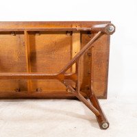 Gordon Russell, Arts & Crafts Cotswold School Oak Hayrake Stretcher Dining Table - Thumbnail 14