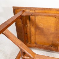 Gordon Russell, Arts & Crafts Cotswold School Oak Hayrake Stretcher Dining Table - Thumbnail 17