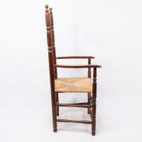 Ernest Gimson. A Pair of Yew Wood Ladder Back & Bobbin Turned Armchairs - Thumbnail 7