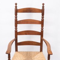 Ernest Gimson. A Pair of Yew Wood Ladder Back & Bobbin Turned Armchairs - Thumbnail 10