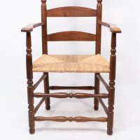 Ernest Gimson. A Pair of Yew Wood Ladder Back & Bobbin Turned Armchairs - Thumbnail 11