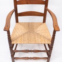 Ernest Gimson. A Pair of Yew Wood Ladder Back & Bobbin Turned Armchairs - Thumbnail 12