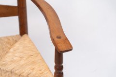 Ernest Gimson. A Pair of Yew Wood Ladder Back & Bobbin Turned Armchairs - Thumbnail 14