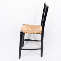 Philip Webb Attributed, Morris & Co., Aesthetic Movement Pair Rush Seat Sussex Chairs - Thumbnail 5
