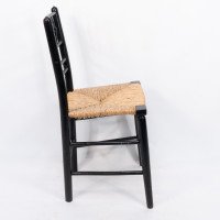 Philip Webb Attributed, Morris & Co., Aesthetic Movement Pair Rush Seat Sussex Chairs - Thumbnail 16