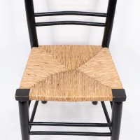 Philip Webb Attributed, Morris & Co., Aesthetic Movement Pair Rush Seat Sussex Chairs - Thumbnail 18
