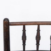 Philip Webb, attributed. Morris & Co., Aesthetic Movement Newly Rush Seat Sussex Chair - Thumbnail 8