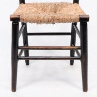 Philip Webb Attributed, Morris & Co., Aesthetic Movement Newly Rush Seat Sussex Chair - Thumbnail 10