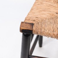 Philip Webb, attributed. Morris & Co., Aesthetic Movement Newly Rush Seat Sussex Chair - Thumbnail 13