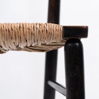 Philip Webb, attributed. Morris & Co., Aesthetic Movement Newly Rush Seat Sussex Chair - Thumbnail 16