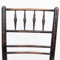 Philip Webb, attributed. Morris & Co., Aesthetic Movement Original Rush Seat Sussex Chair - Thumbnail 7