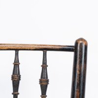 Philip Webb Attributed, Morris & Co., Aesthetic Movement Original Rush Seat Sussex Chair - Thumbnail 9