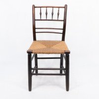 Ford Maddox Brown Morris Co Aesthetic Movement original rush seat Sussex chair 2 - Thumbnail 2