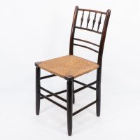 Ford Maddox Brown Morris Co Aesthetic Movement original rush seat Sussex chair 2 - Thumbnail 3