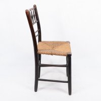Ford Maddox Brown Morris Co Aesthetic Movement original rush seat Sussex chair 2 - Thumbnail 5