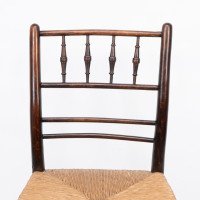Ford Maddox Brown Morris Co Aesthetic Movement original rush seat Sussex chair 2 - Thumbnail 6