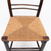 Ford Maddox Brown Morris Co Aesthetic Movement original rush seat Sussex chair 2 - Thumbnail 9