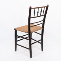 Ford Maddox Brown Morris Co Aesthetic Movement original rush seat Sussex chair 2 - Thumbnail 18