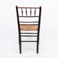 Ford Maddox Brown Morris Co Aesthetic Movement original rush seat Sussex chair 2 - Thumbnail 20