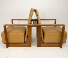 Gordon Russell, W. H. Russell. A Pair of Arts & Crafts Oak Reclining Armchairs - Thumbnail 2