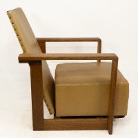 Gordon Russell, W. H. Russell. A Pair of Arts & Crafts Oak Reclining Armchairs - Thumbnail 7