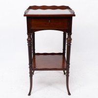 E. W. Godwin Attributed, for Collinson & Lock. Aesthetic Movement Mahogany Side Table - Thumbnail 2