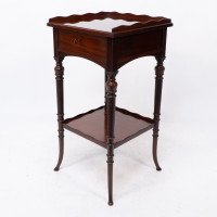 E. W. Godwin Attributed, for Collinson & Lock. Aesthetic Movement Mahogany Side Table - Thumbnail 3
