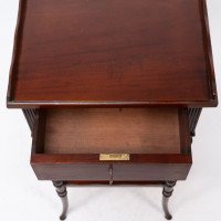 E. W. Godwin Attributed, for Collinson & Lock. Aesthetic Movement Mahogany Side Table - Thumbnail 16