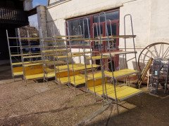 Stylish Mid Century Chrome on Steel Shop Shelving with Braced Back Supports - Thumbnail 2