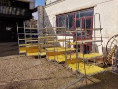 Stylish Mid Century Chrome on Steel Shop Shelving with Braced Back Supports - Thumbnail 3
