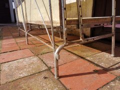 Stylish Mid Century Chrome on Steel Shop Shelving with Braced Back Supports - Thumbnail 15
