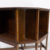 Ambrose Heal's attri. An Arts & Crafts Oak octagonal book table with eight legs - Thumbnail 13
