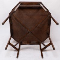 Ambrose Heal's attri. Arts & Crafts Oak octagonal book table with eight legs - Thumbnail 17