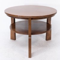 Gordon Russell. A gunstock figured walnut coffee table on gunstock shaped legs - Thumbnail 6