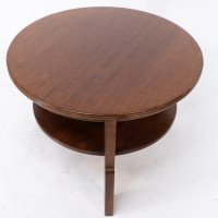 Gordon Russell. A gunstock figured walnut coffee table on gunstock shaped legs - Thumbnail 9