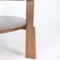 Gordon Russell. A gunstock figured walnut coffee table on gunstock shaped legs - Thumbnail 14