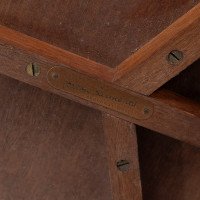 Gordon Russell. A gunstock figured walnut coffee table on gunstock shaped legs - Thumbnail 16