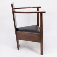 M. H. Baillie Scott a Pair of Arts & Crafts Armchairs With Foliate & Ribbon Inlays - Thumbnail 16
