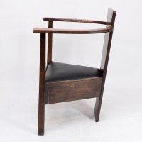 M. H. Baillie Scott a Pair of Arts & Crafts Armchairs With Foliate & Ribbon Inlays - Thumbnail 15