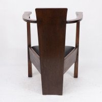 M. H. Baillie Scott a Pair of Arts & Crafts Armchairs With Foliate & Ribbon Inlays - Thumbnail 20