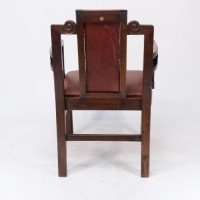 Sir Frank Brangwyn Attributed, Pair of Arts & Crafts Mahogany Armchairs Chinese Style - Thumbnail 16