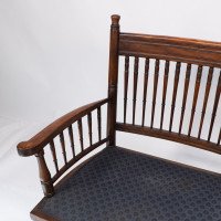 Bruce Talbert, attributed. An Aesthetic Movement Upholstered Love or Twin Window Seat - Thumbnail 6