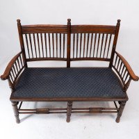 Bruce Talbert Attributed, an Aesthetic Movement Upholstered Love or Twin Window Seat - Thumbnail 11