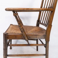 Liberty & Co. Attributed, Egyptian Style Thebes Armchair Original Rush Seated Armchair - Thumbnail 17