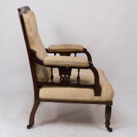 Stephen Webb for Collinson & Lock Attributed. Late Victorian Inlaid Mahogany Armchair - Thumbnail 4